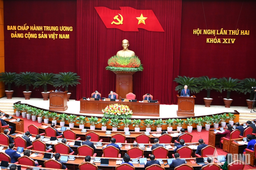 Ngày làm việc thứ nhất Hội nghị Trung ương 2 khóa XIV: Cho ý kiến về giới thiệu nhân sự các chức danh lãnh đạo cơ quan nhà nước